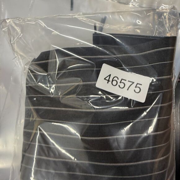 Banana Republic Skirt Women 12 Black Striped A-Line Midi Silk Lined Zipper - Picture 7 of 7